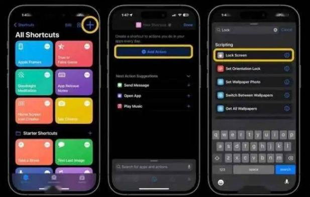 临淄苹果14锁屏维修店分享iPhone14升级iOS16.4后如何创建锁屏快捷方式 