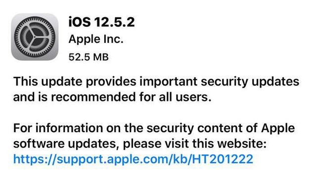 临淄苹果手机维修分享iOS12.5.2发布，建议所有老苹果用户安装 